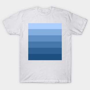 Stripes - Gradient - Dark to Light blue T-Shirt